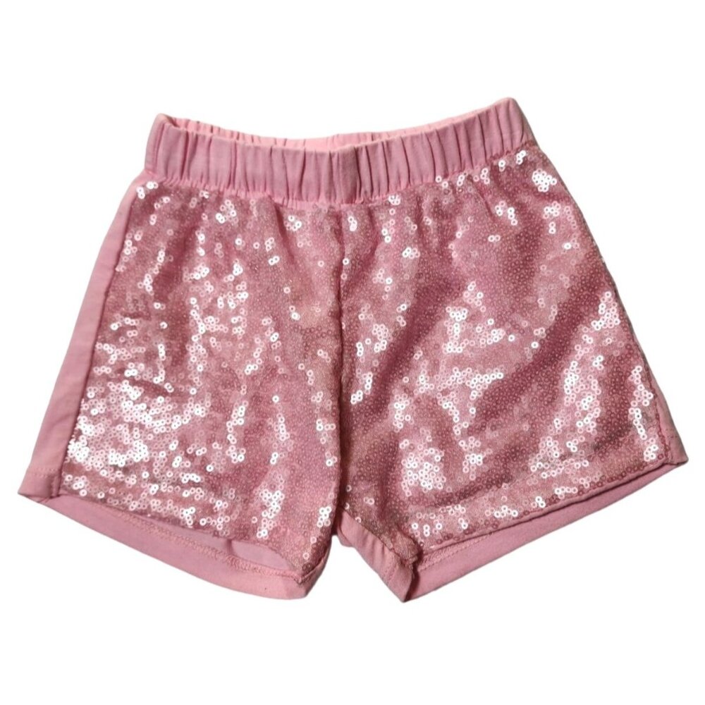 Baby Girl Lily & Max Pink Sequined Front Shorts Girl's 6-12 Months Sparkle